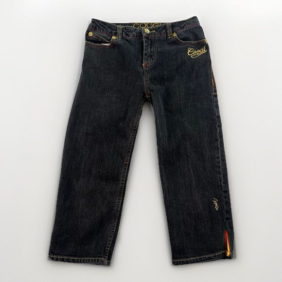 Coogi Denim Jeans Girl’s Size 16 Capri Black Wash Hip-Hop City Life Streetwear - Picture 2 of 12